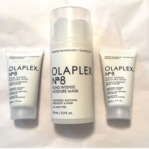 NEW Lot Full Size  Olaplex No 8 Bond Intense Moisture Mask + 2 deluxe travel sz